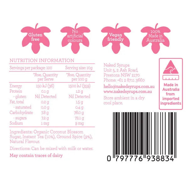 Naked Syrups Chai Powder