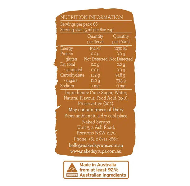 Naked Syrups Gingerbread Flavourings