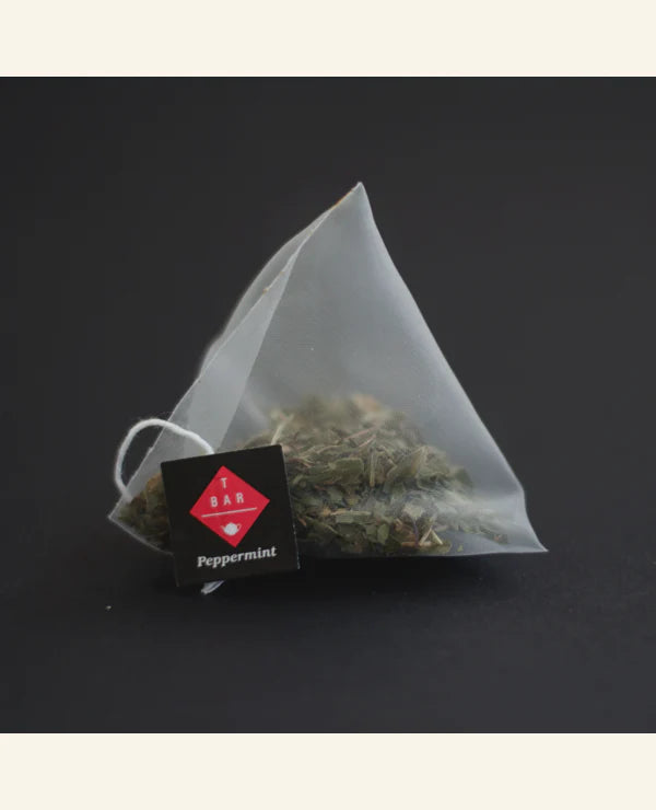 Peppermint Pyramid Tea by Providore & Co - A soothing blend of peppermint with a strong aroma, packaged in quality silken pyramid tea bags for a rich infusion experience